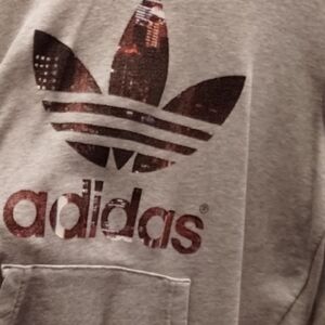 Adidas Gray Sweatshirt with Urban Graphic